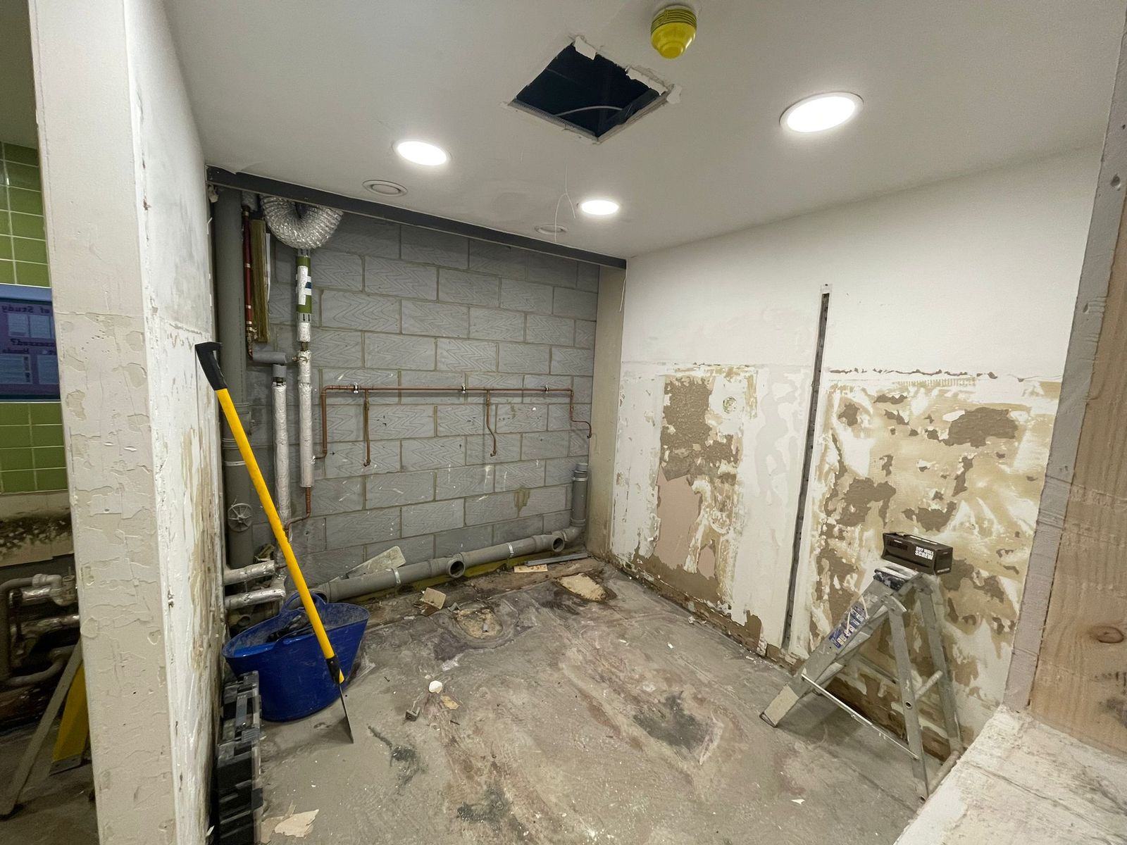 Completed washroom refurbishment