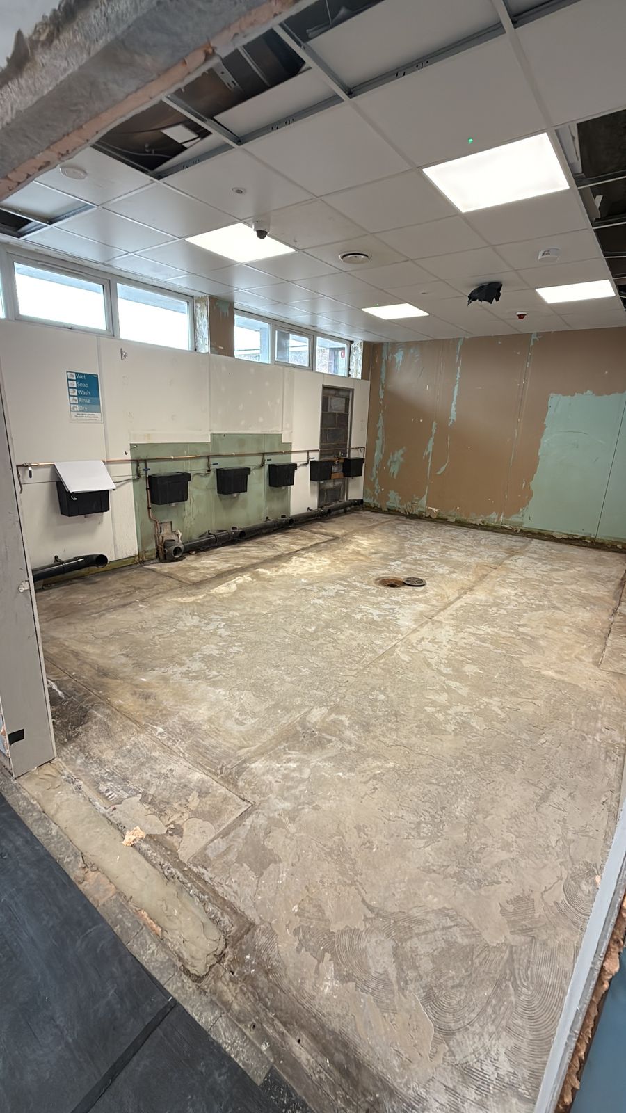 Completed washroom refurbishment